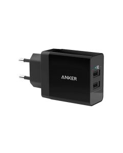 Carregador De Parede Tomada Anker Com 2 Portas Usb Preto