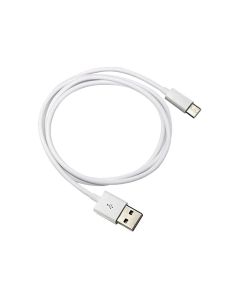 Cabo USB tipo C - 1 Metro Reforçado Branco